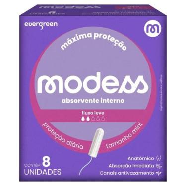 Imagem de Absorvente Interno Modess Mini Fluxo Leve Com 8Un Evergreen