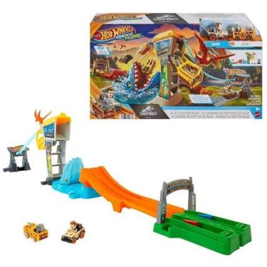 Imagem de Pista Hot Wheels Racer Verse Ataque da Velociraptor Blue Com Lançador 
