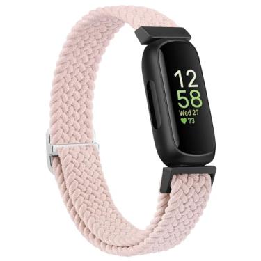 Imagem de Pulseira elástica compatível com Fitbit Inspire 3, mulheres e homens, alça elástica macia e ajustável para Fitbit Inspire 3/2 / HR (rosa)