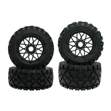 Imagem de FLMLF All-Terrain Tire Reticulated Wheel Hub Front Rear Wheels Tyre Kit for 1/5 HPI ROFUN BAHA KM ROVAN Baja 5B Rc Car Parts