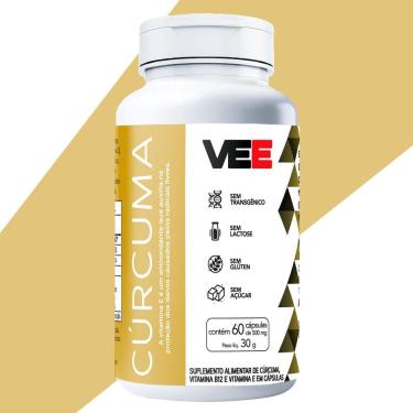 Imagem de Cúrcuma Premium - Natural 60 Cápsulas 500mg c/ Vitamina E e B12 Mais Imunidade +Saúde
