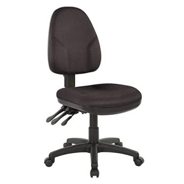 Imagem de Office Star Cadeira de escritório ergonômica de dupla função com encosto ajustável e altura do assento, tecido de jato de diamante