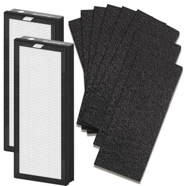 Imagem de Eagles Filtro de substituição HEPA verdadeiro compatível com purificadores de ar VEVA 8000 Elite Pro Series, 2 filtros HEPA e 8 pré-filtros de carbono ativado premium para purificador de ar completo