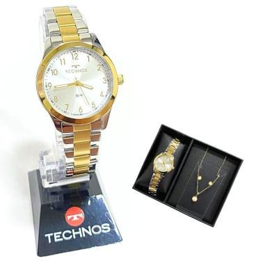 Imagem de Relógio Technos Feminino Analógico Bicolor Boutique Kit