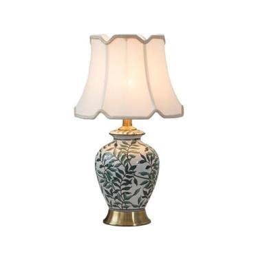 Imagem de 20.5INCH Chinoiserie LED Table Lamp Cottage French Country Bedside Desk Nightstand Lamp for Bedroom Living Room Office College Bookcase LED Bulb Included/reading lamp(A-H52xD30CM)