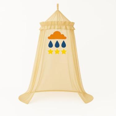 Imagem de Crianças cama lace mosquiteiro net, portátil crianças cama net(Bege claro)