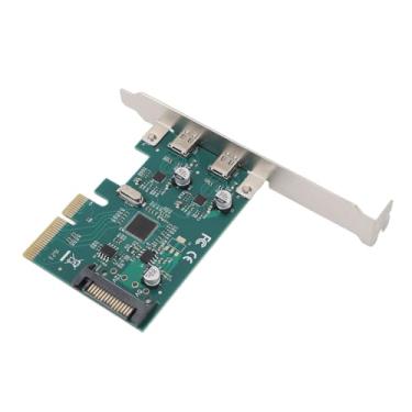 Imagem de Zhjvihx PCIE para Cartão Adaptador Tipo C, Porta Dupla 10 Gbps PCIE para USB 3.1 Cartão de Expansão para PC para Desktop