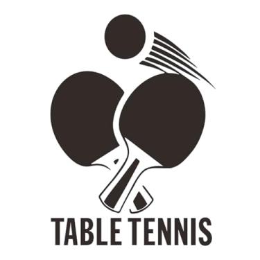 Imagem de Adesivos de padrão de tênis de mesa, esportes, ginásio, sala de treinamento, vidro, porta, janela, decoração de parede, adesivos de parede e murais