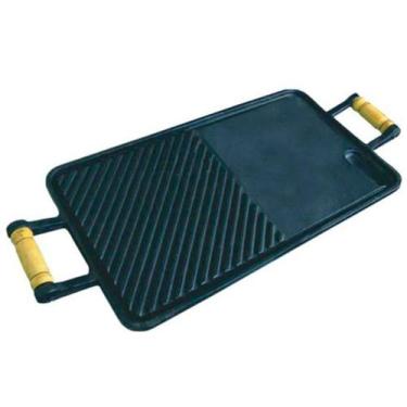 Imagem de Chapa Lisa Frisada de Ferro Fundido 25x45cm - RIG FUNDIDOS