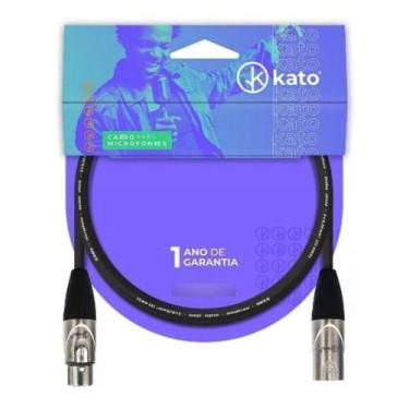 Imagem de Cabo De Microfone Kato Balanceado Xlr Xlr 3m  Balanceado Dmx