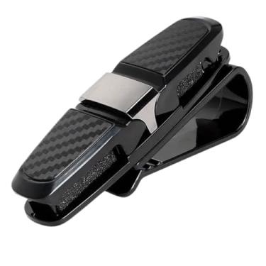 Imagem de Clip Porta Óculos Carro Suporte Quebra Sol Veicular 1un (Preto)