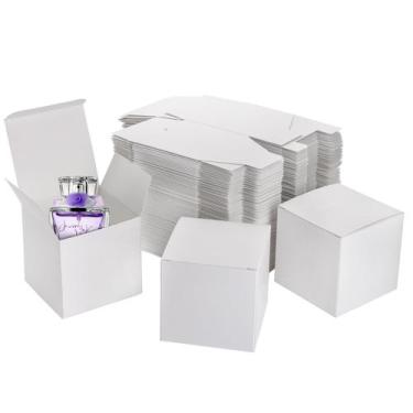 Imagem de Caixas de presente Jucoan White Paper 10x10x10cm com tampas, pacote co