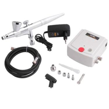 Imagem de Aerógrafo com Minicompressor Bivolt 10 Acessórios - VONDER