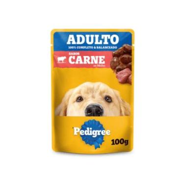 Imagem de Ração Úmida Pedigree Sachê para Cães Adultos Carne 100g