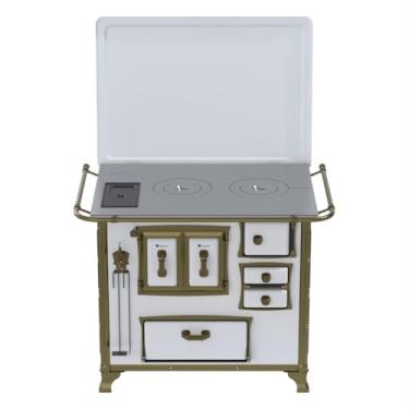 Imagem de Fogão a Lenha GII N 2 Renaissance Branco Cald Saida Esquerda