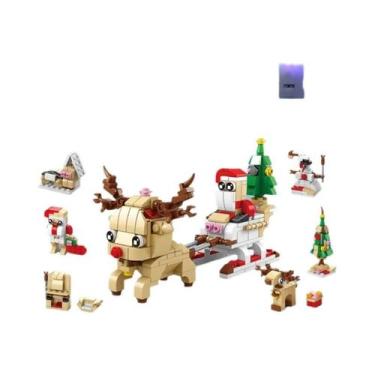 Imagem de Conjunto De Blocos De Construção De Natal 6 Em 1 Casa De Vila De Inver