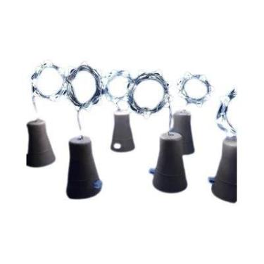 Imagem de Luzes De Cordão Solar Para Garrafa De Vinho Com 20 LEDs, Fio De Cobre,