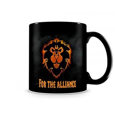 Imagem de Caneca World Of Warcraft Alian�a - Preta 330 ml
