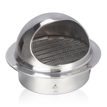 Imagem de A-KARCK Extrator de saída de ar de 15 cm, aço inoxidável 304, montagem na parede, ventilação de ar com nariz de touro com tela integrada para escritório, cozinha, banheiro