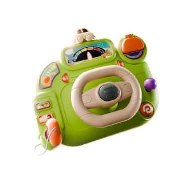 Imagem de simhoa Volante infantil para carrinho de bebê, brinquedo interativo com volante musical para crianças, Verde