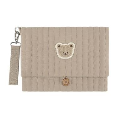 Imagem de YIJU Organizador de bolsa de bebê, organizador de fraldas, bolsa de carrinho, de fraldas de pano para quarto de hotel, Marrom