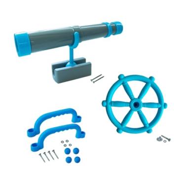 Imagem de Dynwave Conjunto de acessórios para playground infantil Conjunto de brinquedos para áreas externas Jogos para áreas externas Brinquedos para presente para, Cinza Azulado