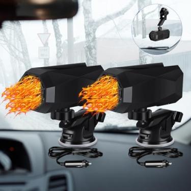 Imagem de DaisyInner 2 peças aquecedor de carro 12v 150w aquecedor portátil de carro e descongelador 2 em 1 aquecimento e resfriamento aquecedores para carros aquecedores de carro para veículos carro aquecedor