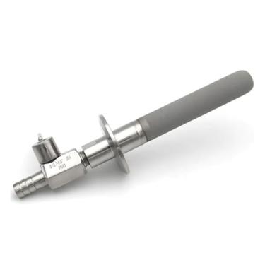 Imagem de Pedra De Carbonatação, 1/4" NPT, Filtro De Precisão De 2μm, SS316L Para Distribuição De Gás Em Cerveja Artesanal, 1 Unidade - Carbonatação Rápida E Eficiente(4 inch with valve)