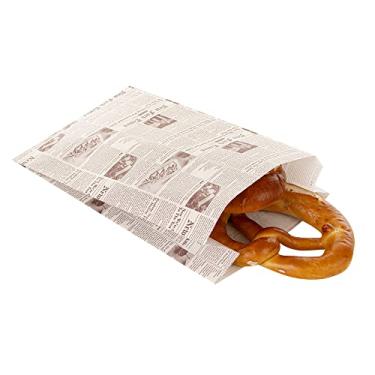 Imagem de Saco de papel Kraft Bag Tek para frituras francesas/lanche – 17,8 cm x 7,6 cm x 28 cm – caixa com 100 unidades