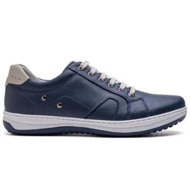 Imagem de Sapatênis Masculino Ultra Comfort em Couro Azul-Masculino