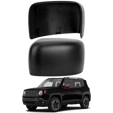Imagem de LOIYLLEN Substituição da capa do espelho lateral do motorista para Jeep Renegade 2015 2016 2017 2018 2019 - Capas de espelho do lado esquerdo, acessórios da tampa do espelho retrovisor sem lâmpada