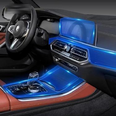 Imagem de CHLSHZXD Protetor de tela GPS de navegação veicular película transparente invisível filme interior TPU, para BMW G05 X5 2019-2023