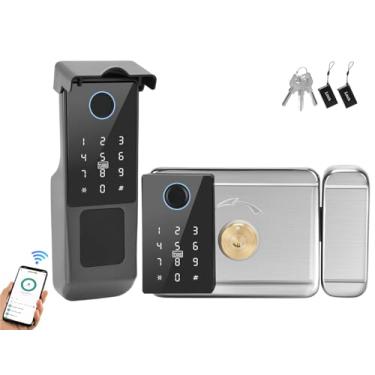 Imagem de Fechaduras de Portas Inteligentes, Fechadura Eletronica, Fechadura Eletronica Tuya APP WIFI, Porta de Entrada Sem Chave de Impressão Digital, Suporte para Desbloqueio Remoto