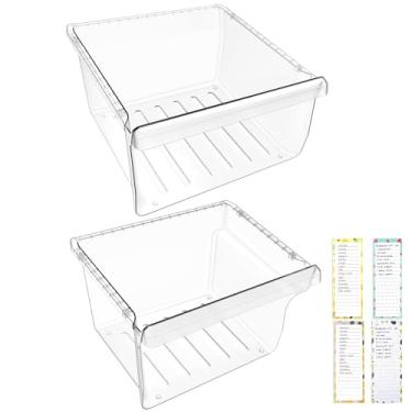 Imagem de Gaveta de geladeira DA97-08693B atualizada e gaveta de geladeira DA97-08692B compatível com peças de gaveta de geladeira Samsung RS25J500DSR RS25J500DSG RS25H5000SR RS261MDRS para gaveta Samsung