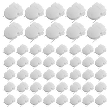 Imagem de 50 peças de clipes de cubo para painéis de tecido, mini ganchos de divisória de escritório, ganchos de mensagens para notas, fotos e espaço de trabalho (branco, 50)