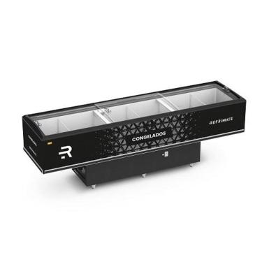 Imagem de Expositor Ilha Vanguard Top de Congelados e Resfriados Vidro Semi curvo 3,00m EIVT 3000 220v – Refrimate