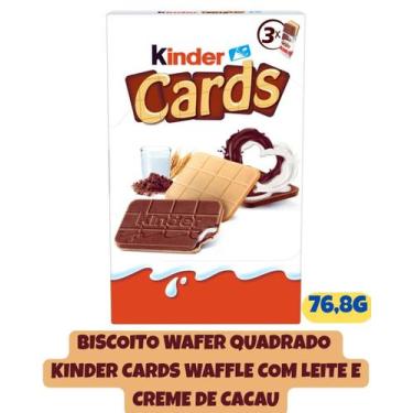 Imagem de BISCOITO WAFER QUADRADO KINDER CARDS 76,8g IMPORTADO