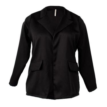 Imagem de Blazer Feminino Habana Plus Size de Alfaiataria Preto-Feminino
