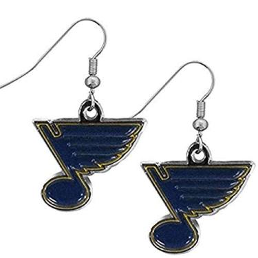 Imagem de NHL Siskiyou Sports Brincos femininos St. Louis Blues cromados tamanho único cores do time