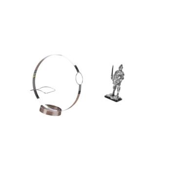 Imagem de Fenteer Suporte para Garrafas de Vinho de Ferro, Estátua de Cavaleiro, Escultura, Ornamento de Mesa Criativo Vintage, Organizador de Prateleiras de Vinho de M