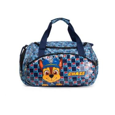 Imagem de Bolsa de Viagem Masculina Pequena Infantil Patrulha Canina Chase Azul 