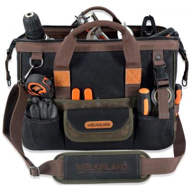 Imagem de Bolsa de Ferramentas Organizadora com 32 Compartimentos, WELKINLAND, Preto