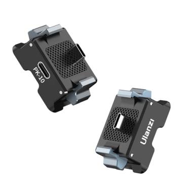 Imagem de Adaptador de Expansão Ulanzi PK-10 Base para DJI Osmo Pocket 3, Porta Tipo C Funcional, Rosca 1/4", Montagem 2 Pinos Dobrável, Suporte Arca-Swiss, Alumínio com Silicone, Carregamento Durante Uso