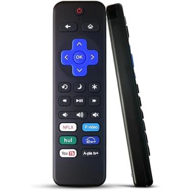 Imagem de Substituição de controle remoto universal – compatível com TVs TCL/Hisense/Onn Roku – Controle remoto de TV recarregável USB-C com 6 teclas de atalho e controle de volume (não compatível com Roku