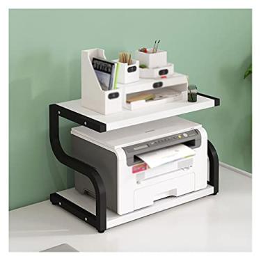 Imagem de Suporte de impressão, suporte de impressão, suporte de impressora, prateleira de armazenamento duplo, prateleiras de arquivos, prateleiras de estante, armazenamento de escritório, cozinha, artigos