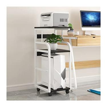 Imagem de SUNESA Suporte de impressão do chão ao teto para impressora rack de armazenamento de chassi de mesa multicamadas gabinete móvel de escritório PC quadro principal mesa de impressora (cor: D)