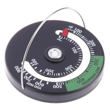 Imagem de IEUDNS Termômetro de lareira, medidor de forno, medição de temperatura para tubos de combustão, queima de madeira, tubos de chaminé internos e externos