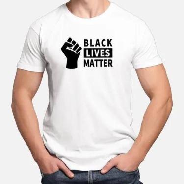 Imagem de Camiseta Camisa Adulto Masculina Feminina Algodão Consciência Negra Bl