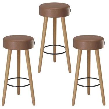 Imagem de Conjunto 03 Banquetas Pé palito Londres - Salaone, Café