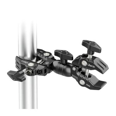 Imagem de R096 Super Clamp Braço Mágico Duplo para Câmera Monitor Iluminação – Grampo Articulado Profissional, Fixação Versátil em Estúdios e Gravações de Vídeo